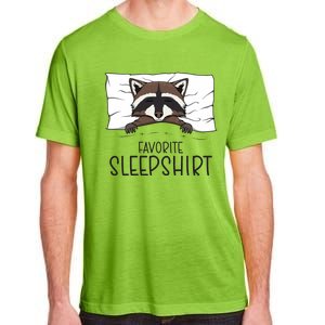 Favorite Sleepshirt Racoon Napping Raccoon Pajama Adult ChromaSoft Performance T-Shirt