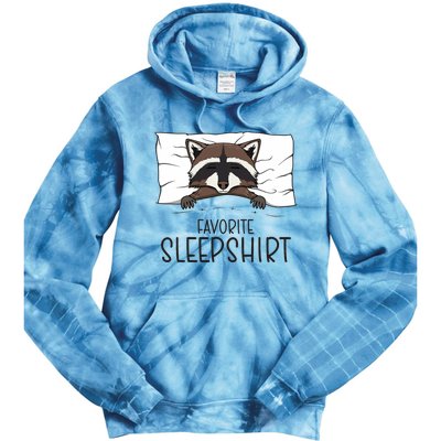 Favorite Sleepshirt Racoon Napping Raccoon Pajama Tie Dye Hoodie