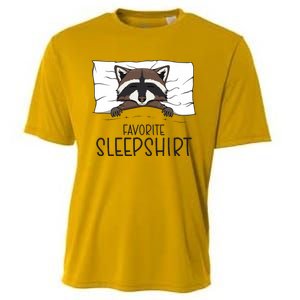 Favorite Sleepshirt Racoon Napping Raccoon Pajama Cooling Performance Crew T-Shirt