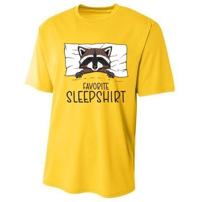 Favorite Sleepshirt Racoon Napping Raccoon Pajama Performance Sprint T-Shirt