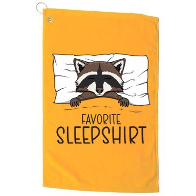 Favorite Sleepshirt Racoon Napping Raccoon Pajama Platinum Collection Golf Towel