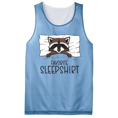 Favorite Sleepshirt Racoon Napping Raccoon Pajama Mesh Reversible Basketball Jersey Tank