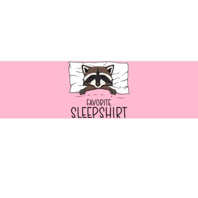 Favorite Sleepshirt Racoon Napping Raccoon Pajama Bumper Sticker