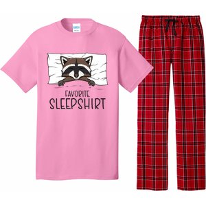 Favorite Sleepshirt Racoon Napping Raccoon Pajama Pajama Set