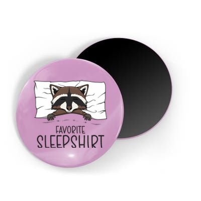 Favorite Sleepshirt Racoon Napping Raccoon Pajama Magnet