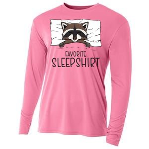 Favorite Sleepshirt Racoon Napping Raccoon Pajama Cooling Performance Long Sleeve Crew