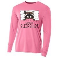 Favorite Sleepshirt Racoon Napping Raccoon Pajama Cooling Performance Long Sleeve Crew