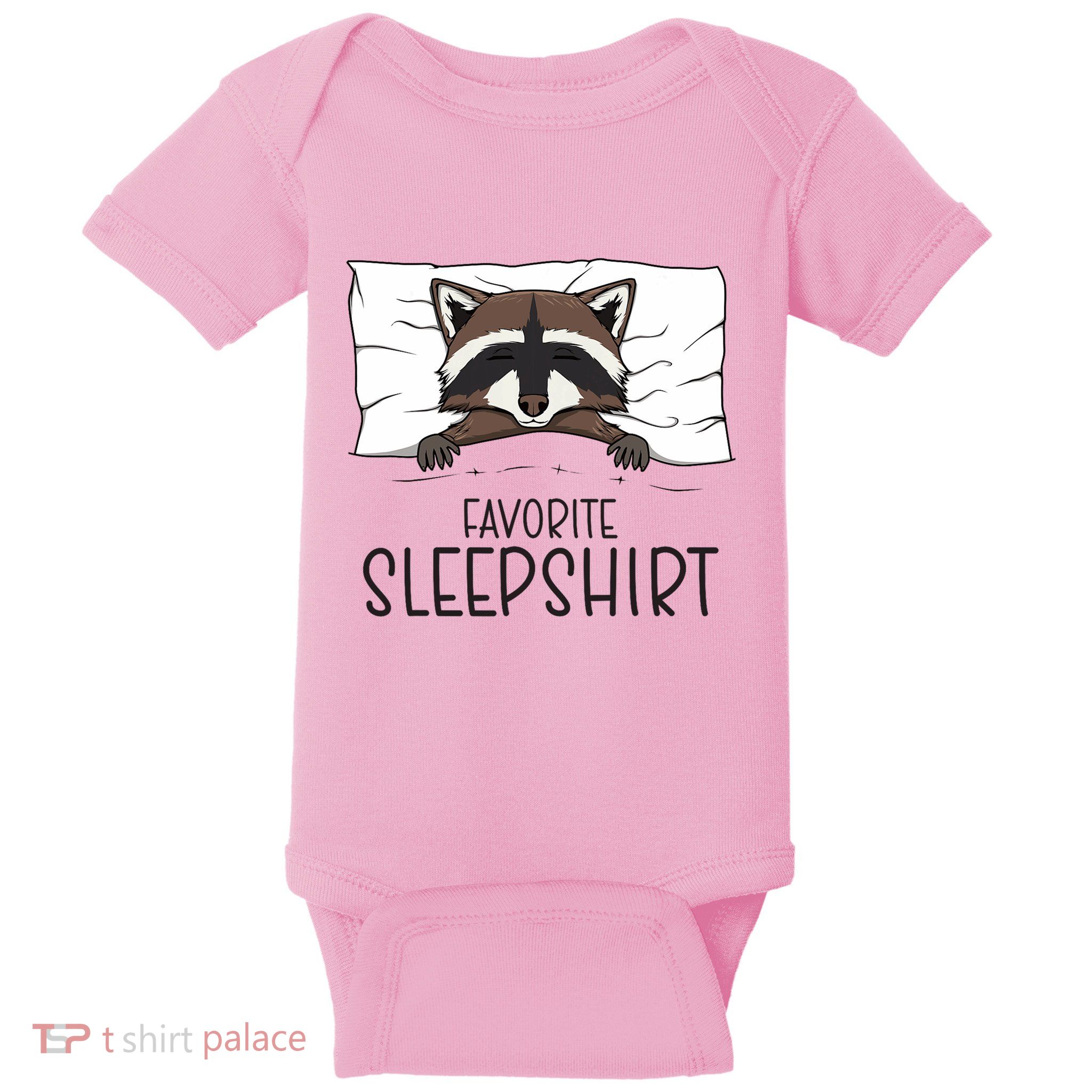 Favorite Sleepshirt Racoon Napping Raccoon Pajama Baby Bodysuit