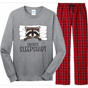 Favorite Sleepshirt Racoon Napping Raccoon Pajama Long Sleeve Pajama Set