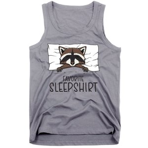 Favorite Sleepshirt Racoon Napping Raccoon Pajama Tank Top