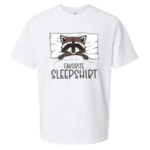 Favorite Sleepshirt Racoon Napping Raccoon Pajama Sueded Cloud Jersey T-Shirt