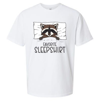 Favorite Sleepshirt Racoon Napping Raccoon Pajama Sueded Cloud Jersey T-Shirt