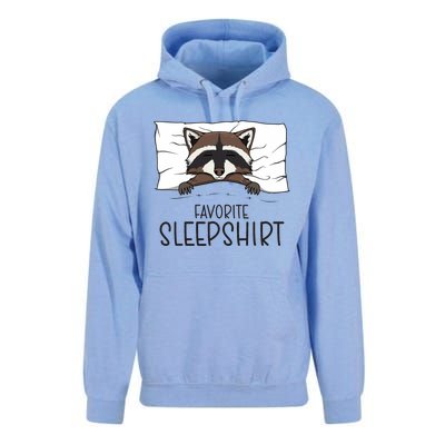 Favorite Sleepshirt Racoon Napping Raccoon Pajama Unisex Surf Hoodie