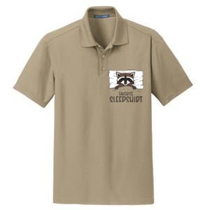 Favorite Sleepshirt Racoon Napping Raccoon Pajama Dry Zone Grid Polo