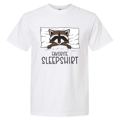 Favorite Sleepshirt Racoon Napping Raccoon Pajama Garment-Dyed Heavyweight T-Shirt