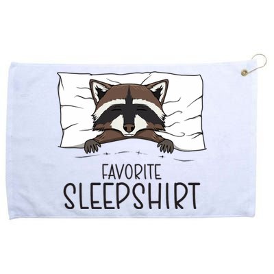 Favorite Sleepshirt Racoon Napping Raccoon Pajama Grommeted Golf Towel