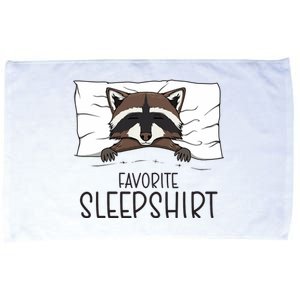 Favorite Sleepshirt Racoon Napping Raccoon Pajama Microfiber Hand Towel