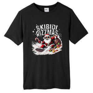 Funny Skibid.I Rizzmas Funny Santa Claus Skating Board Xmas Tall Fusion ChromaSoft Performance T-Shirt