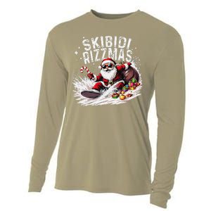 Funny Skibid.I Rizzmas Funny Santa Claus Skating Board Xmas Cooling Performance Long Sleeve Crew