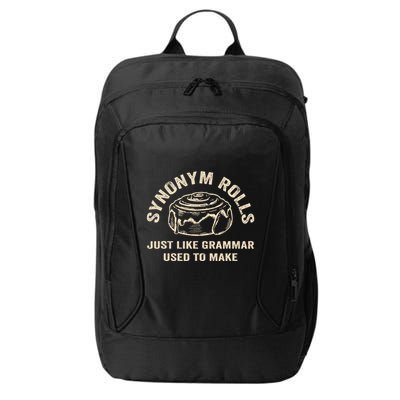 Funny Synonym Rolls Joke Cinnamon Rolls Grammar Pun Teacher City Backpack