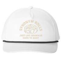 Funny Synonym Rolls Joke Cinnamon Rolls Grammar Pun Teacher Snapback Five-Panel Rope Hat