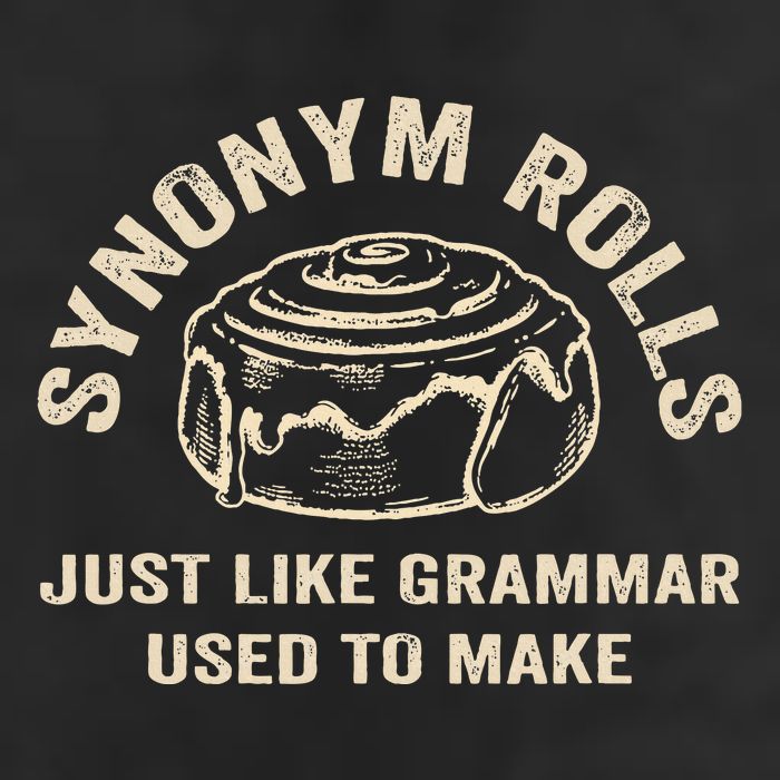 Funny Synonym Rolls Joke Cinnamon Rolls Grammar Pun Teacher Golf Towel