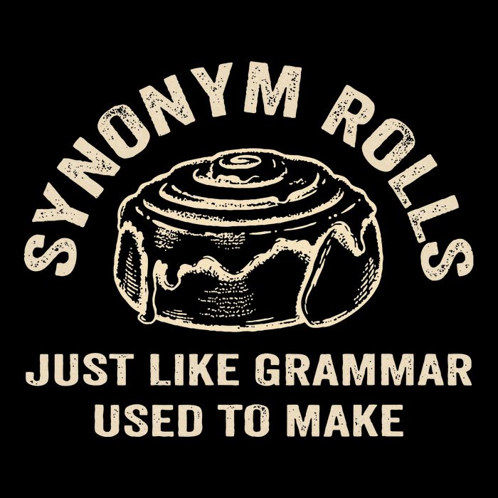 Funny Synonym Rolls Joke Cinnamon Rolls Grammar Pun Teacher Wool Snapback Cap