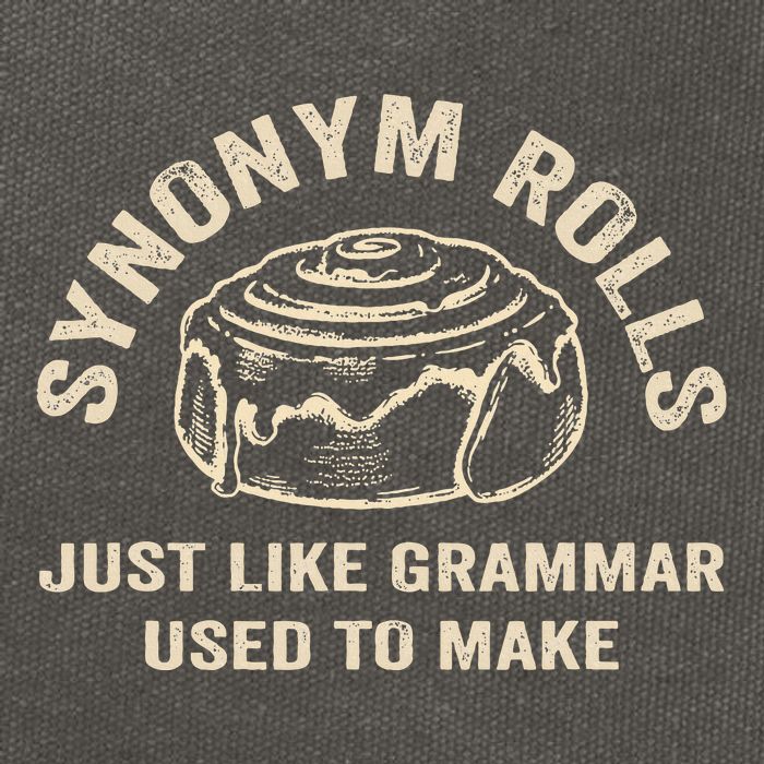 Funny Synonym Rolls Joke Cinnamon Rolls Grammar Pun Teacher Cotton Canvas Backpack