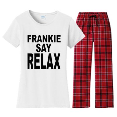 Frankie Say Relax Funny 80s Music Women's Flannel Pajama Set