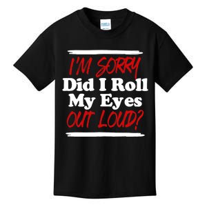 Funny Sarcastic, Roll My Eyes Tee, Funny Saying Kids T-Shirt