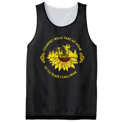 Farm Sunflower Road Take Me Home Country  Farmer Mesh Reversible Basketball Jersey Tank