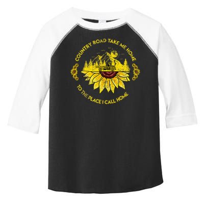 Farm Sunflower Road Take Me Home Country  Farmer Toddler Fine Jersey T-Shirt