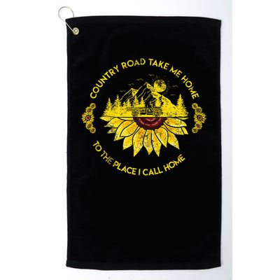 Farm Sunflower Road Take Me Home Country  Farmer Golf Towel