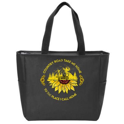 Farm Sunflower Road Take Me Home Country  Farmer Zip Tote Bag