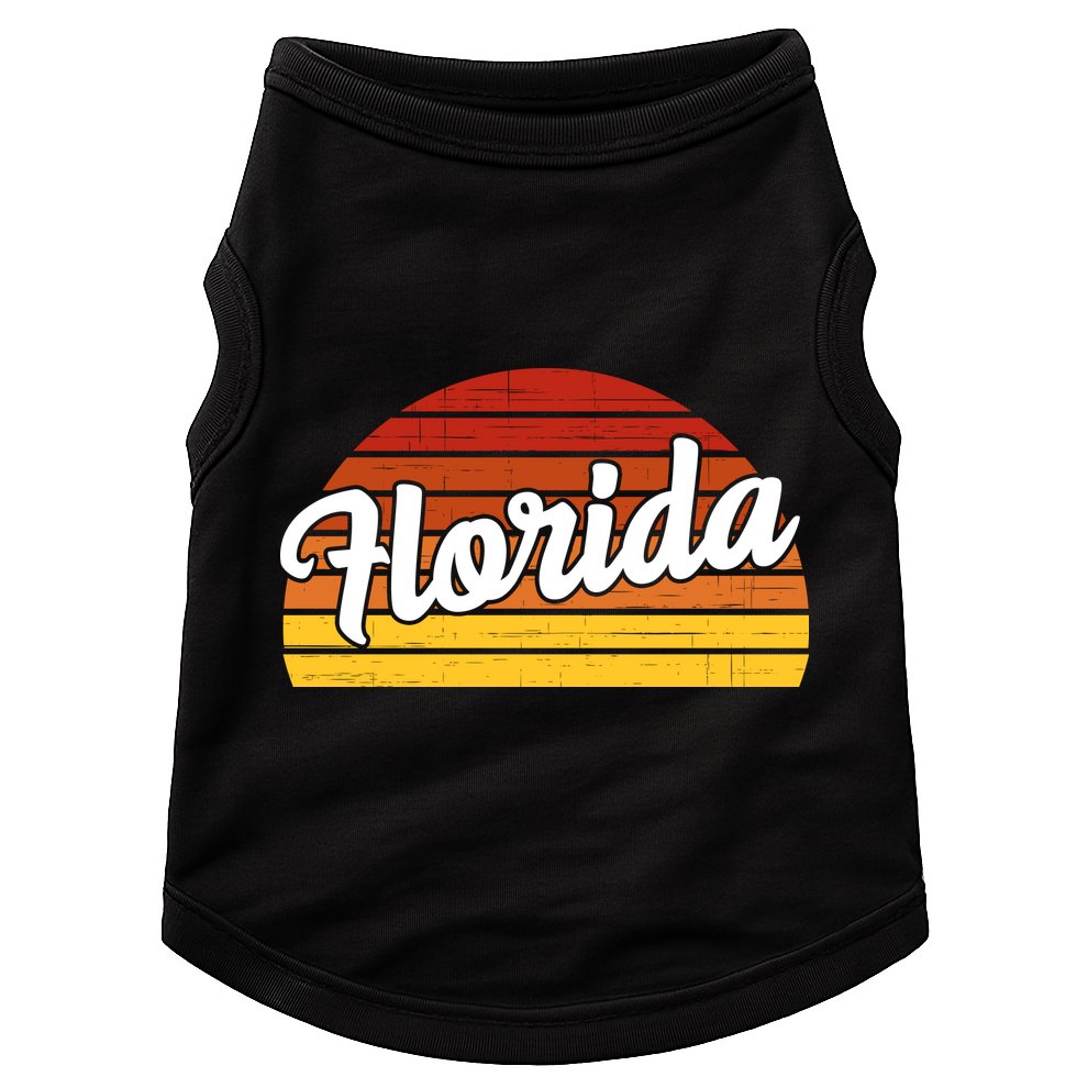 Florida Sunset Retro Vintage Doggie Tank