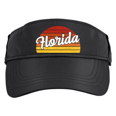 Florida Sunset Retro Vintage Adult Drive Performance Visor