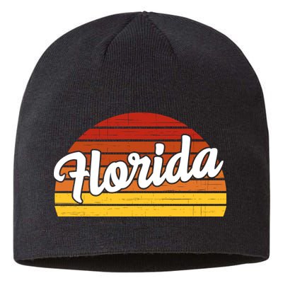 Florida Sunset Retro Vintage Sustainable Beanie