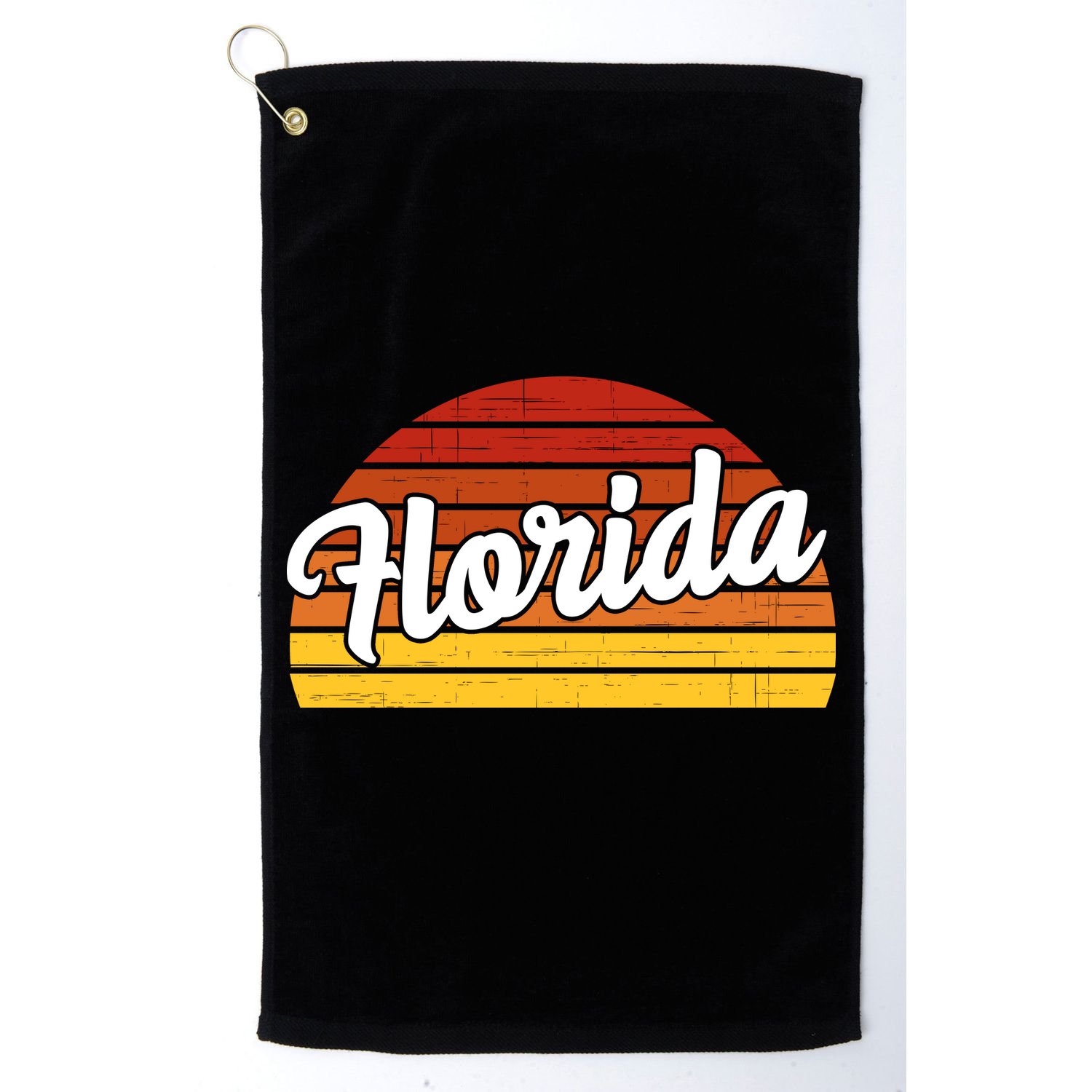Florida Sunset Retro Vintage Golf Towel