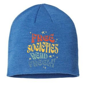 Free Societies Read Freely Reading book I read banned books Sustainable Beanie