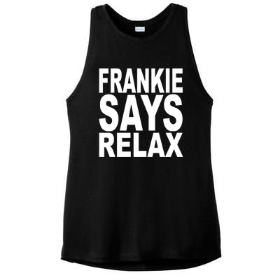 FRANKIE SAYS RELAX Ladies PosiCharge Tri-Blend Wicking Tank