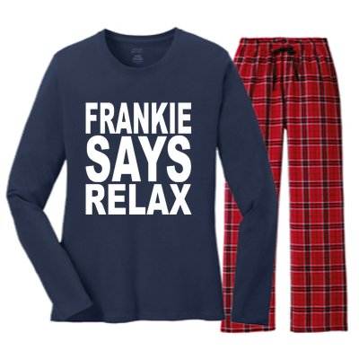 FRANKIE SAYS RELAX Women's Long Sleeve Flannel Pajama Set 