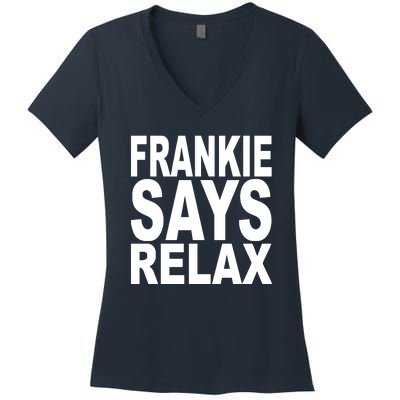 FRANKIE SAYS RELAX Women's V-Neck T-Shirt