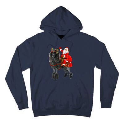 Funny Santa Riding Poodle Christmas, Poodle Family Matching Tall Hoodie