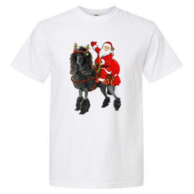 Funny Santa Riding Poodle Christmas, Poodle Family Matching Garment-Dyed Heavyweight T-Shirt