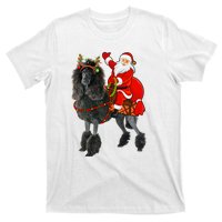 Funny Santa Riding Poodle Christmas, Poodle Family Matching T-Shirt