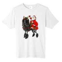 Funny Santa Riding Poodle Christmas, Poodle Family Matching Tall Fusion ChromaSoft Performance T-Shirt