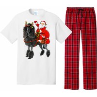 Funny Santa Riding Poodle Christmas, Poodle Family Matching Pajama Set