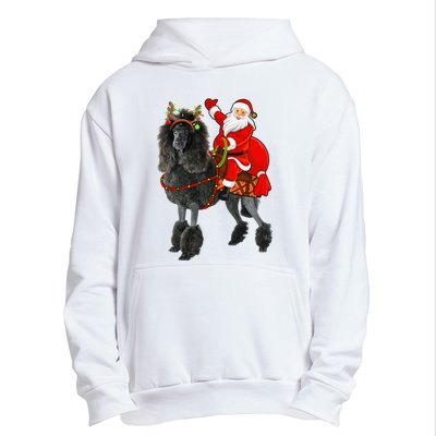 Funny Santa Riding Poodle Christmas, Poodle Family Matching Urban Pullover Hoodie