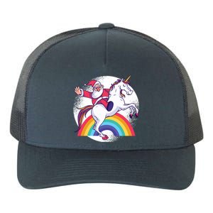 Funny Santa Riding A Unicorn Father Christmas Rainbow Funny Gift Yupoong Adult 5-Panel Trucker Hat