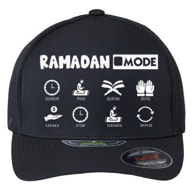 Fasting Salat Ramadan Mode Mubarak Kareem Flexfit Unipanel Trucker Cap